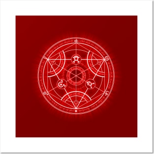 Human Transmutation Circle -red- Posters and Art